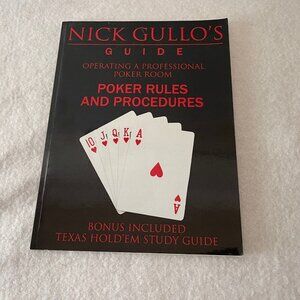 Nick Gullo’s Guide Operating a Professional Poker Room Paperback Book